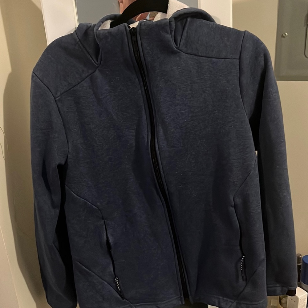 FLX BLUE HOODED FLEECE SIZE SMALL